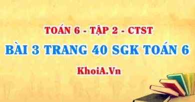 Bài 3 trang 40 SGK Toán 6 Tập 2 Chân trời sáng tạo